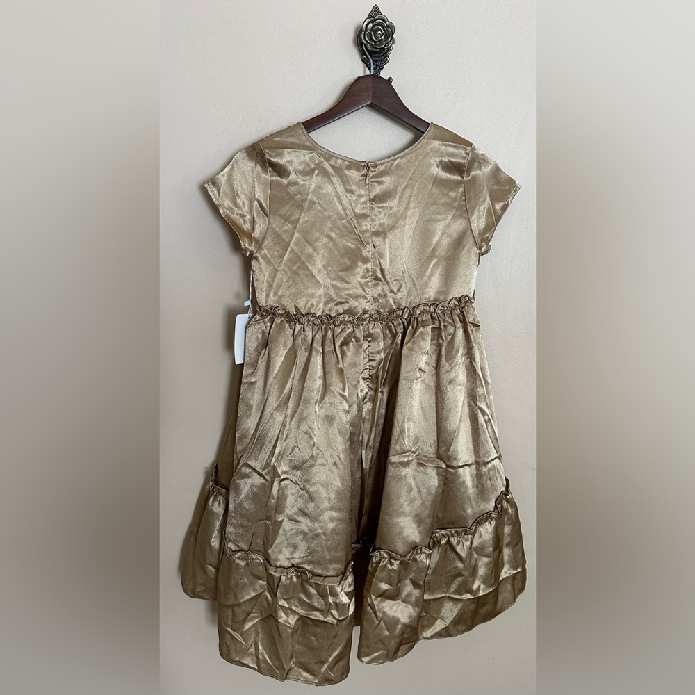 NWT Joyfolie Mia Joy Loralei Dress Gold Size 12 - Picture 4 of 7